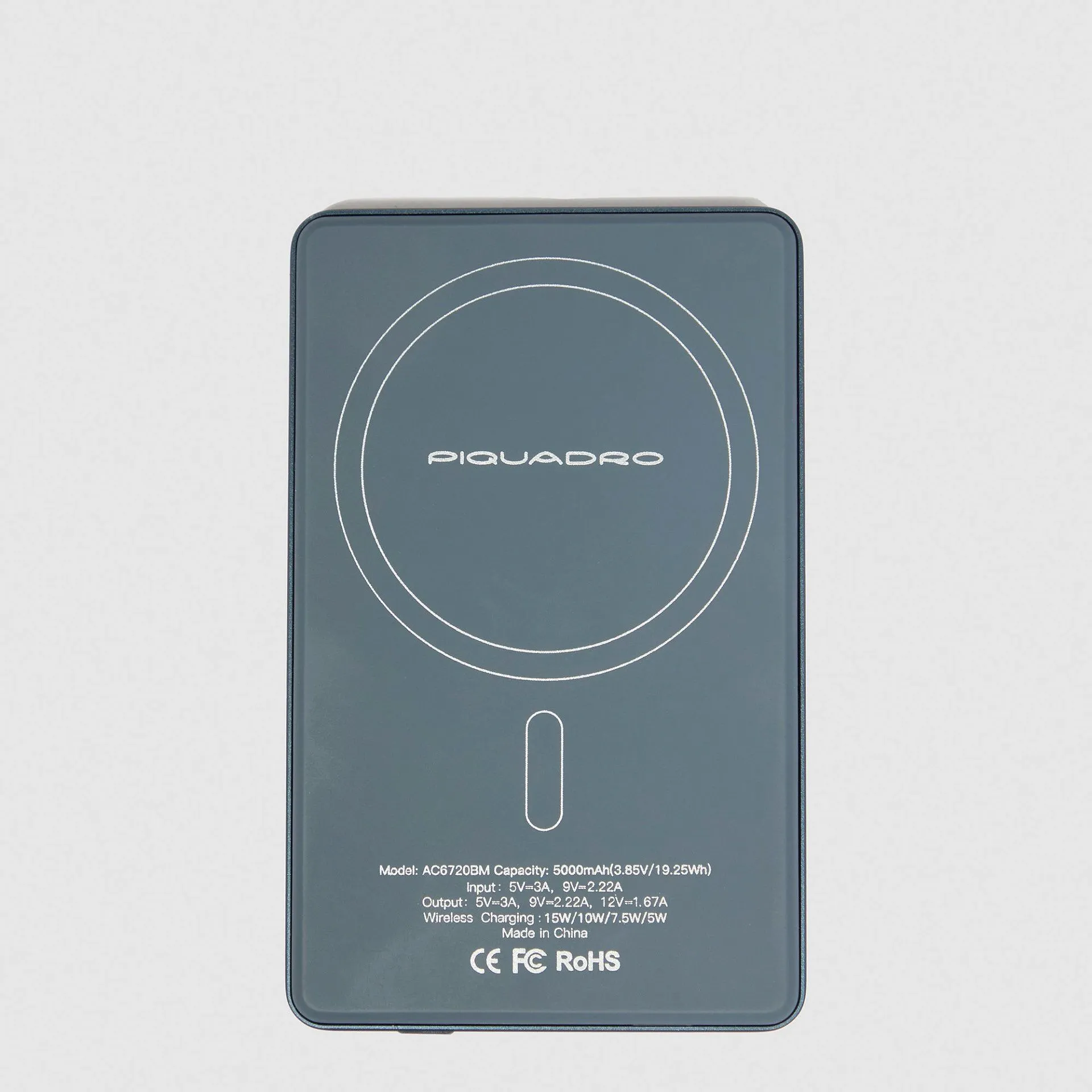 Внешний аккумулятор MagSafe 5000 мА·ч, ультратонкий Piquadro AC6720BM/GR, серыйphoto0