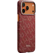 Ультра тонкий чехол Pitaka для iPhone 17 Pro, Красно-золотой