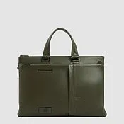 Кожаная сумка для ноутбука 15,6", расширяемая Piquadro CA4021W137/VE2, зелёный