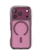 Чехол защитный VLP Bubble Case с MagSafe для iPhone 18 Pro, темно-вишневый