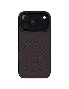 Чехол защитный VLP Kevlar Case с MagSafe для iPhone 18 Pro, темно-вишневый