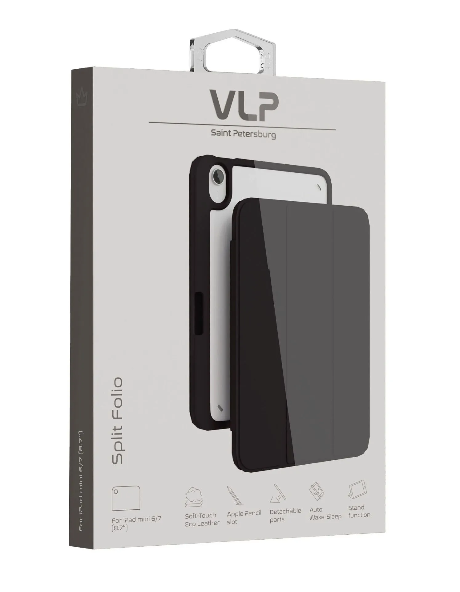 Чехол защитный VLP Split Folio для iPad mini 6/7, черныйphoto1