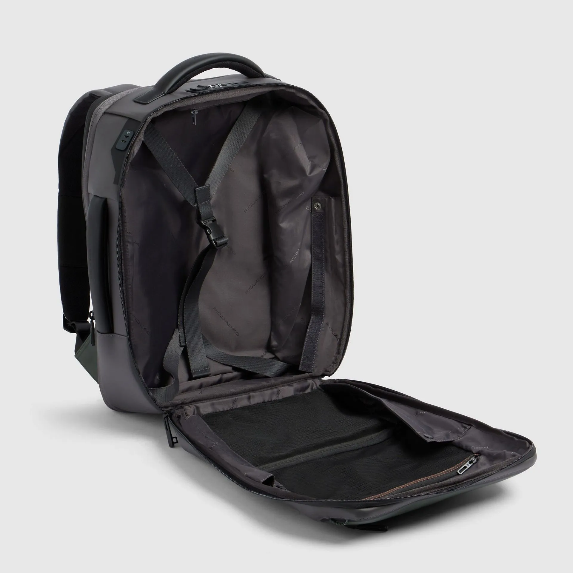 Дорожный рюкзак для ноутбука 15,6" с системой расширения Piquadro CA7152W146/VE, зелёныйphoto3