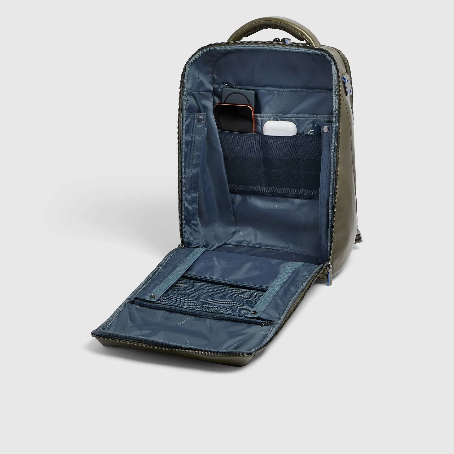 Кожаный рюкзак для ноутбука 14" с RFID-защитой Piquadro CA6591B2/VE, зелёныйphoto4
