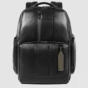 Кожаный рюкзак для ноутбука 15,6" с RFID-защитой Piquadro CA4532UB00/N, чёрный