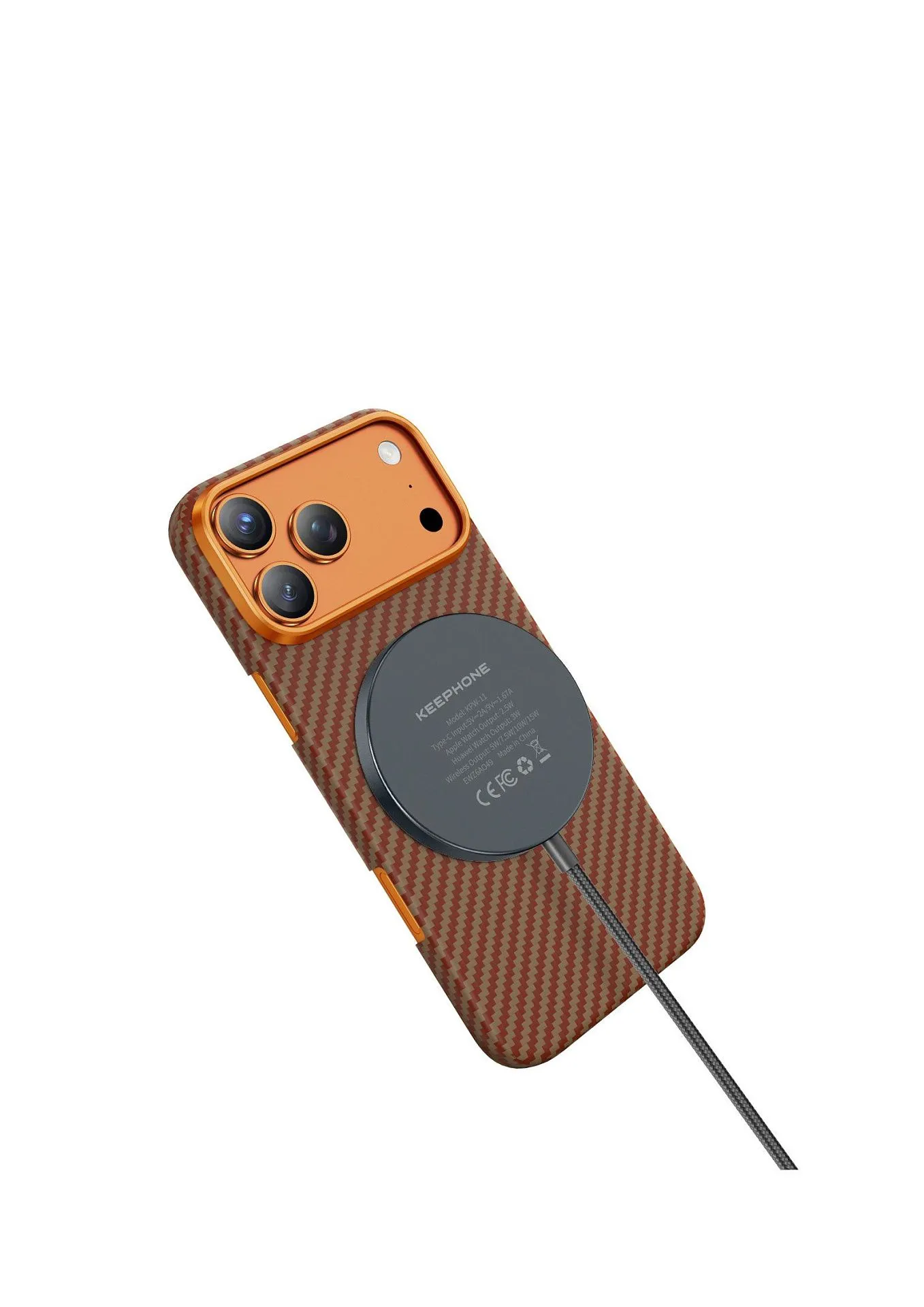 Чехол защитный KEEPHONE KEVLAR DIAGO для iPhone 17 Pro / iPhone 18 Pro, бронзовыйphoto5