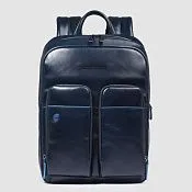 Кожаный рюкзак для ноутбука 14" с защитой RFID Piquadro CA5575B2/BLU2, синий