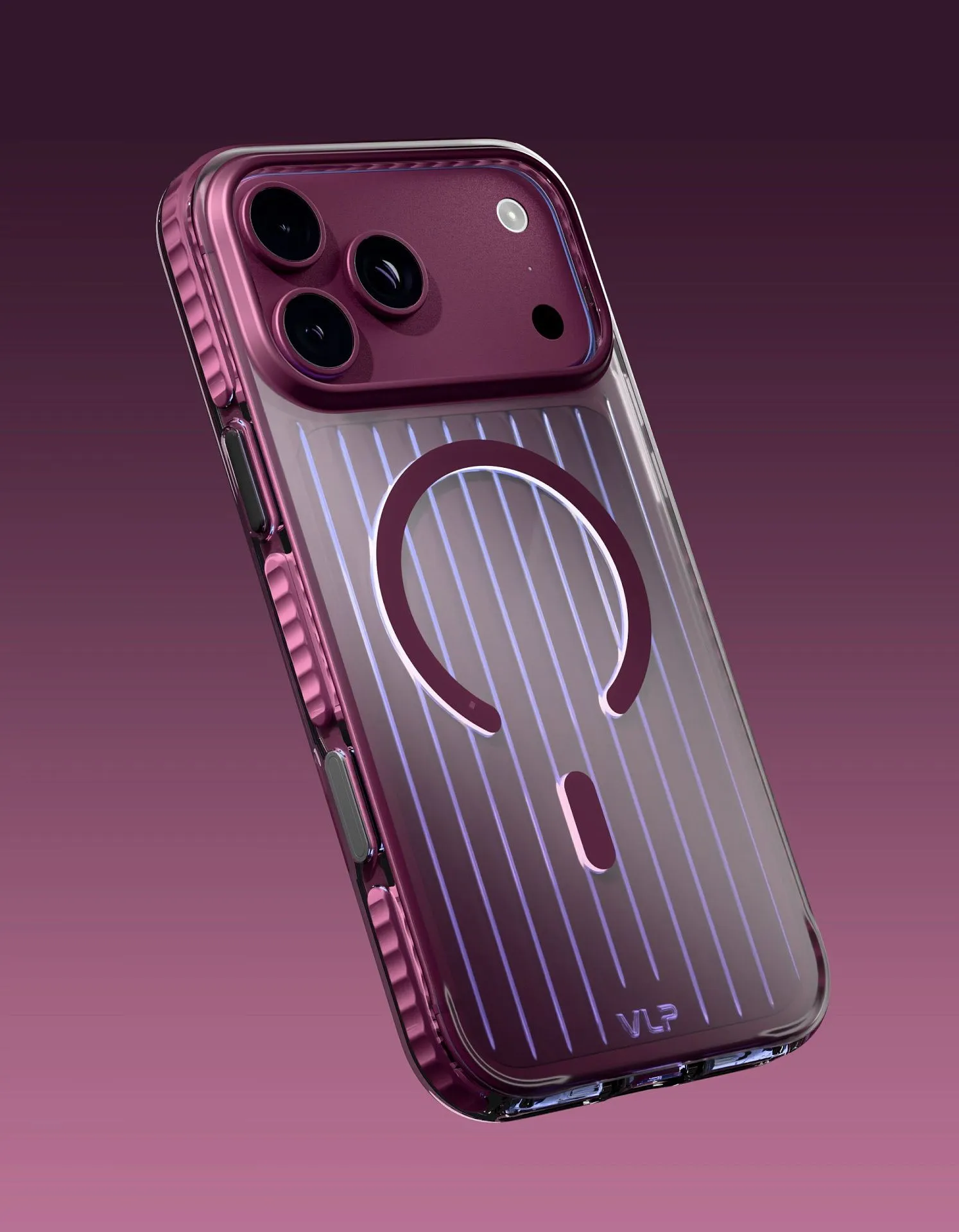 Чехол защитный VLP Pulse Case с MagSafe для iPhone 18 Pro, темно-вишневыйphoto1