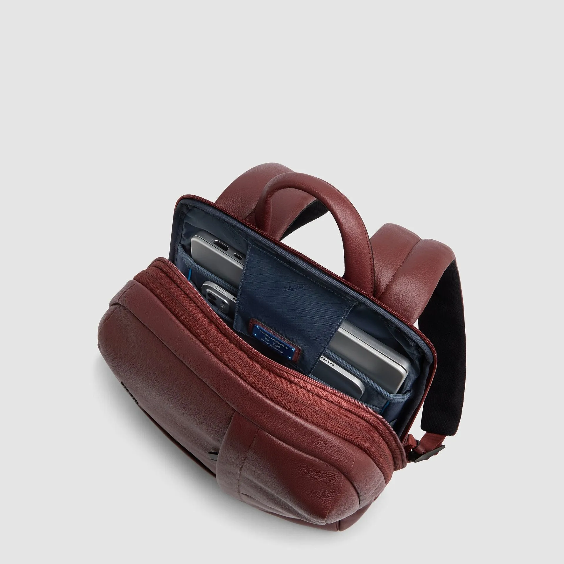 Кожаный расширяемый рюкзак для ноутбука 14" Piquadro CA7054W137/CU, коричневыйphoto3