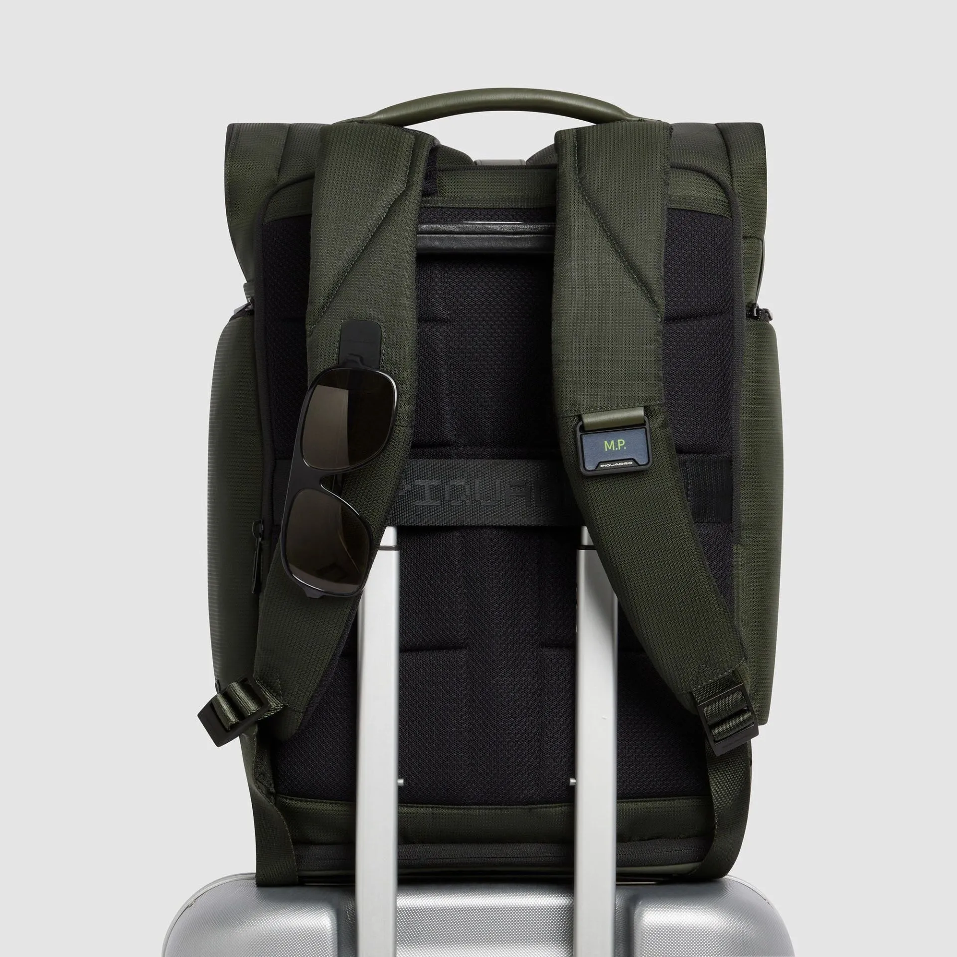 Рюкзак-роллтоп для ноутбука 15,6" с сеткой для шлема Piquadro CA7190W145/VE, зелёныйphoto2