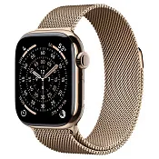 Apple Watch Series 11, 42 мм корпус из титана цвета Золотистый титан, браслет миланская петля