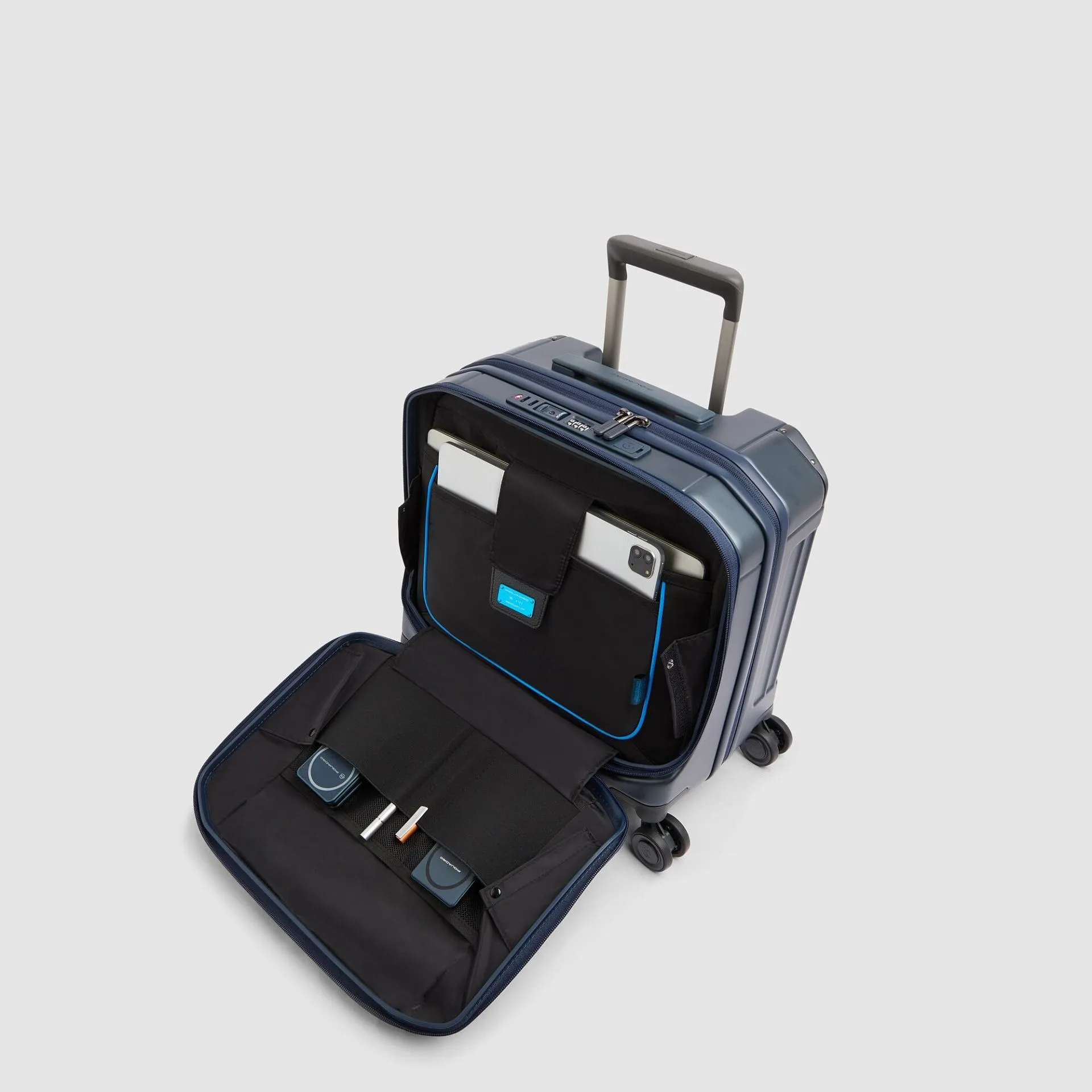 Пилот-кейс на колёсах для ноутбука 15,6" с замком TSA Piquadro BV6552PQL/BLUO, синийphoto5