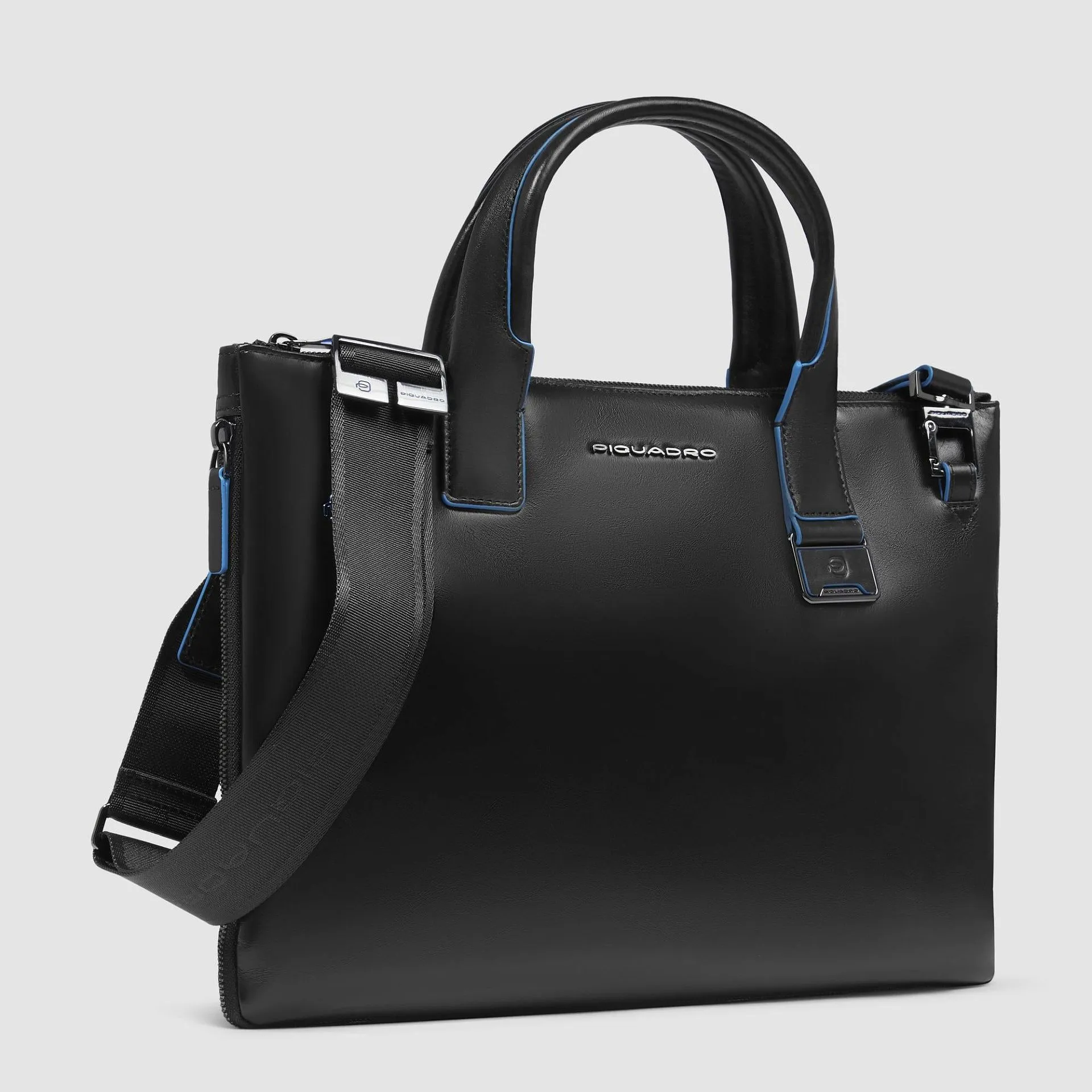 Тонкая кожаная сумка для ноутбука 14" Piquadro CA6857B2/N, чёрныйphoto1