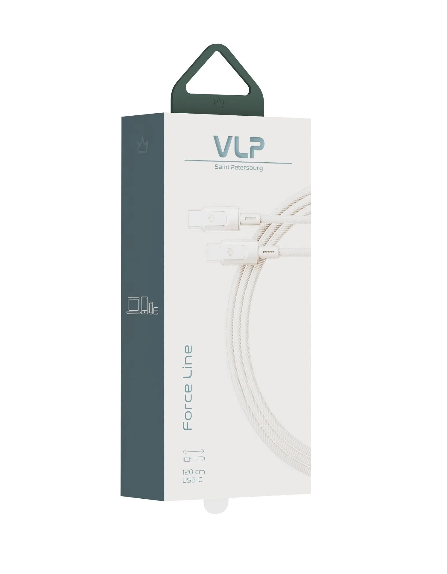 Дата-кабель VLP Force Line 100W USB-C + USB-C, 1.2m, натуральный титанphoto3