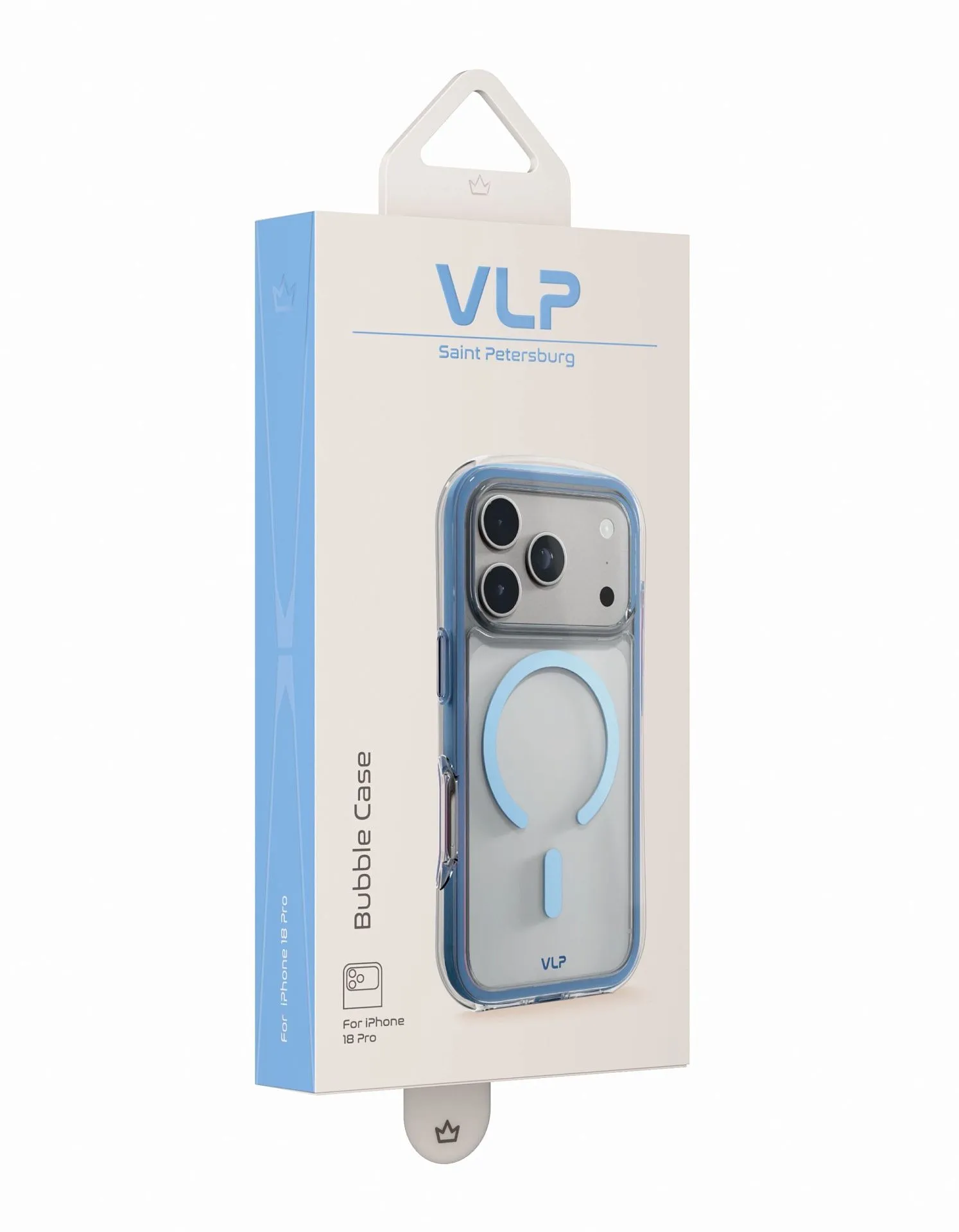 Чехол защитный VLP Bubble Case с MagSafe для iPhone 18 Pro, голубойphoto8