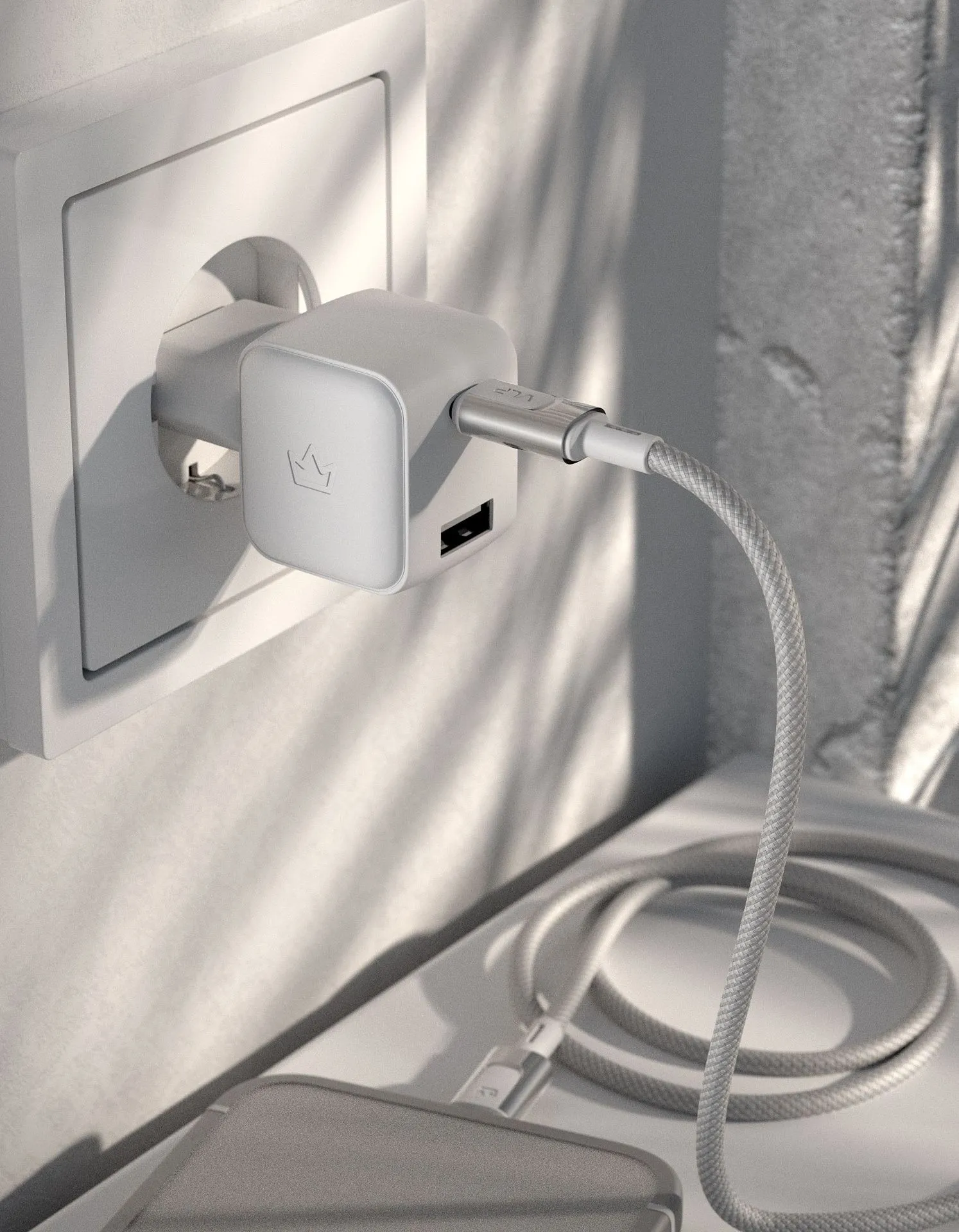 Сетевое зарядное устройство VLP G-Charge 30Вт USB-C+USB-A, QC, белыйphoto8