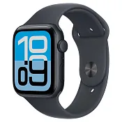 Apple Watch SE 3, 44 мм корпус из алюминия цвета Темная ночь, спортивный ремешок цвета Темная ночь