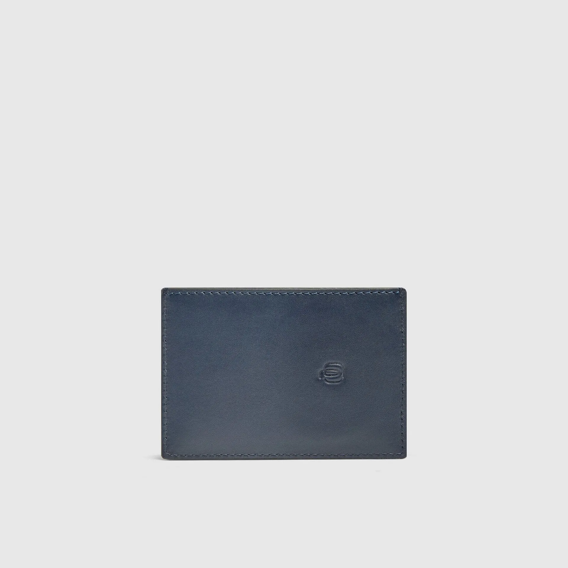 Кожаный картхолдер MagSafe на 2 карты с RFID-защитой Piquadro PP7435PQ6/BLU, синийphoto1