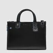 Тонкая кожаная сумка для ноутбука 14" Piquadro CA6857B2/N, чёрный