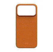 Magssory Aramid Frame Case for iPhone 17 Pro Max Pixel Orange