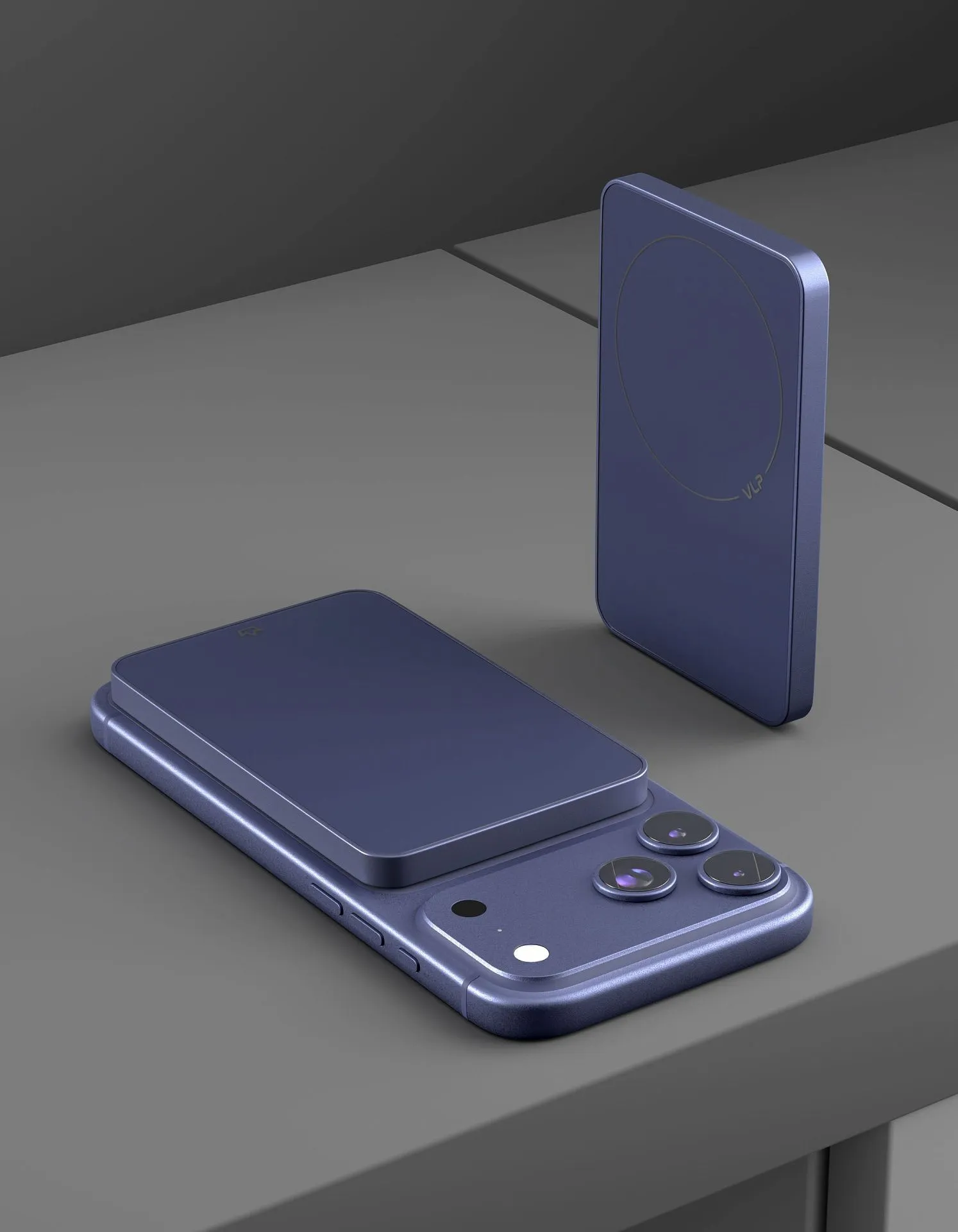 Аккумулятор внешний VLP Diamond Energy MagSafe, Qi2, 5000 mAh, 3A, USB-C, темно-синийphoto4