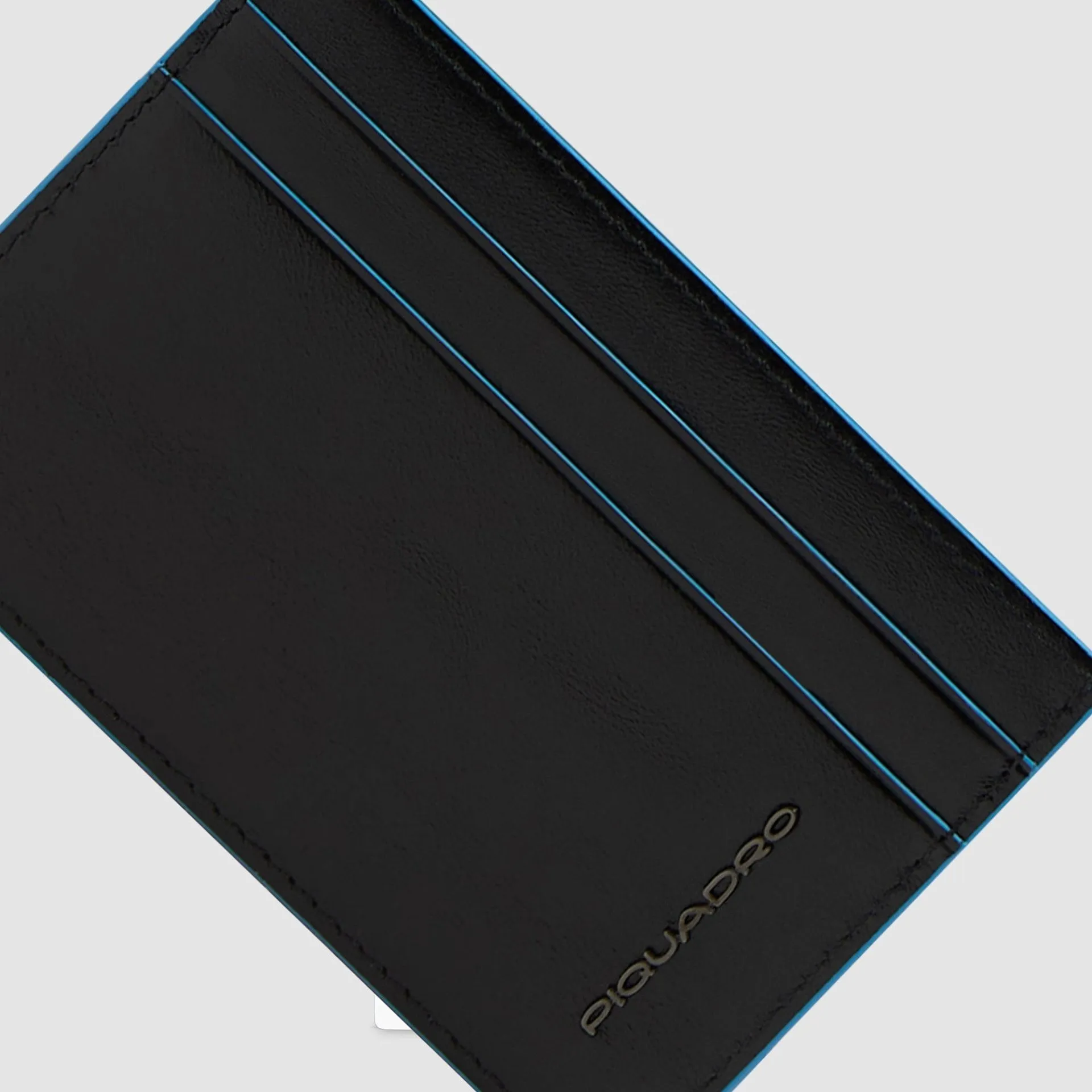 Тонкий картхолдер из кожи на 4 карты с RFID-защитой Piquadro PP7254B2R/N, чёрныйphoto2