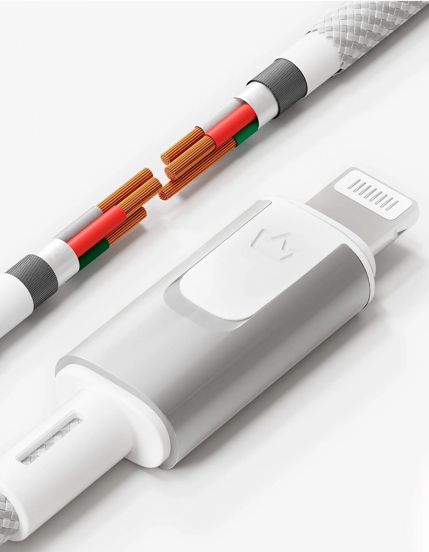 Дата-кабель VLP Force Line 30W USB-C + Lightning, 1.2m, белыйphoto1