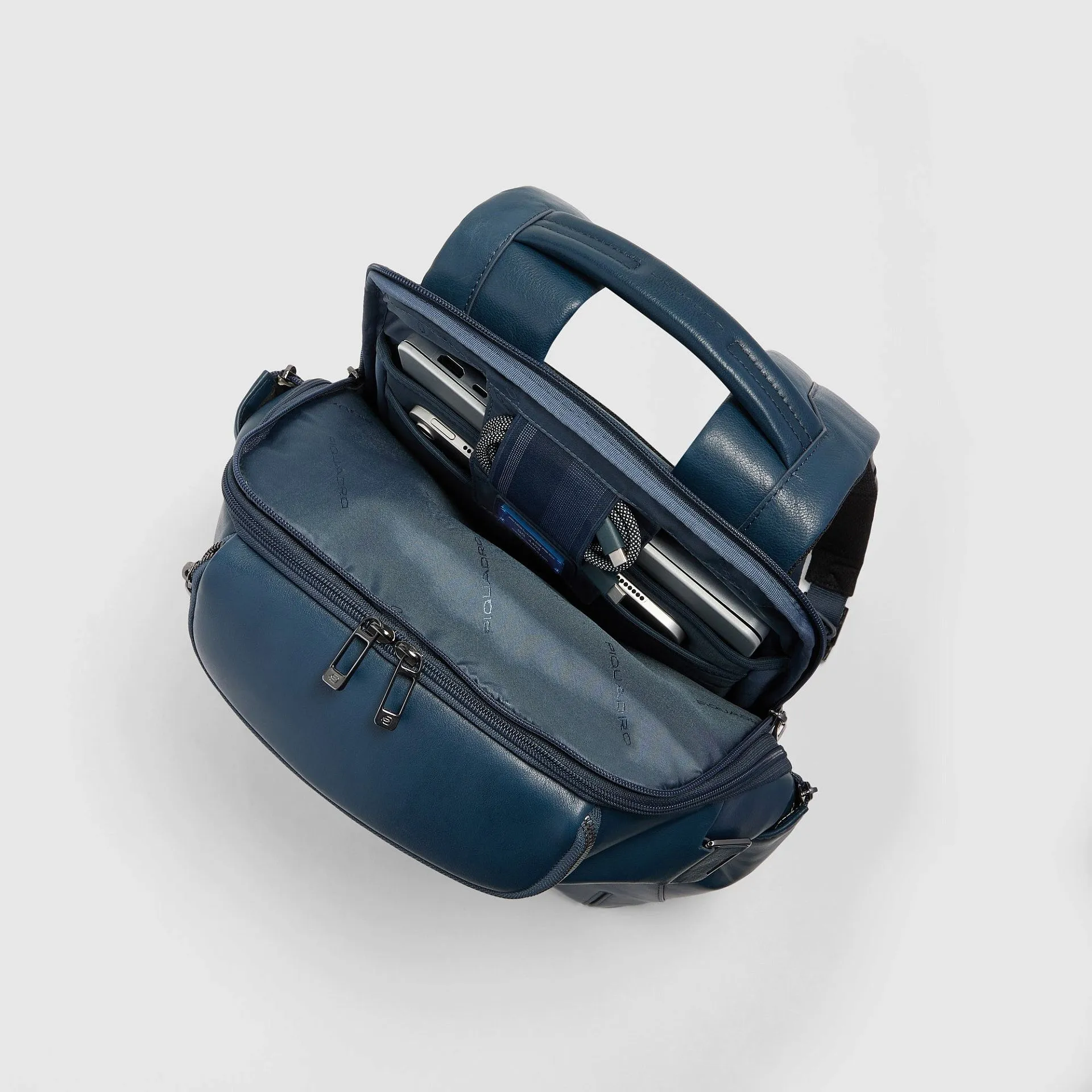 Кожаный рюкзак для ноутбука 14" с RFID Piquadro CA7180W143/BLU, синийphoto3