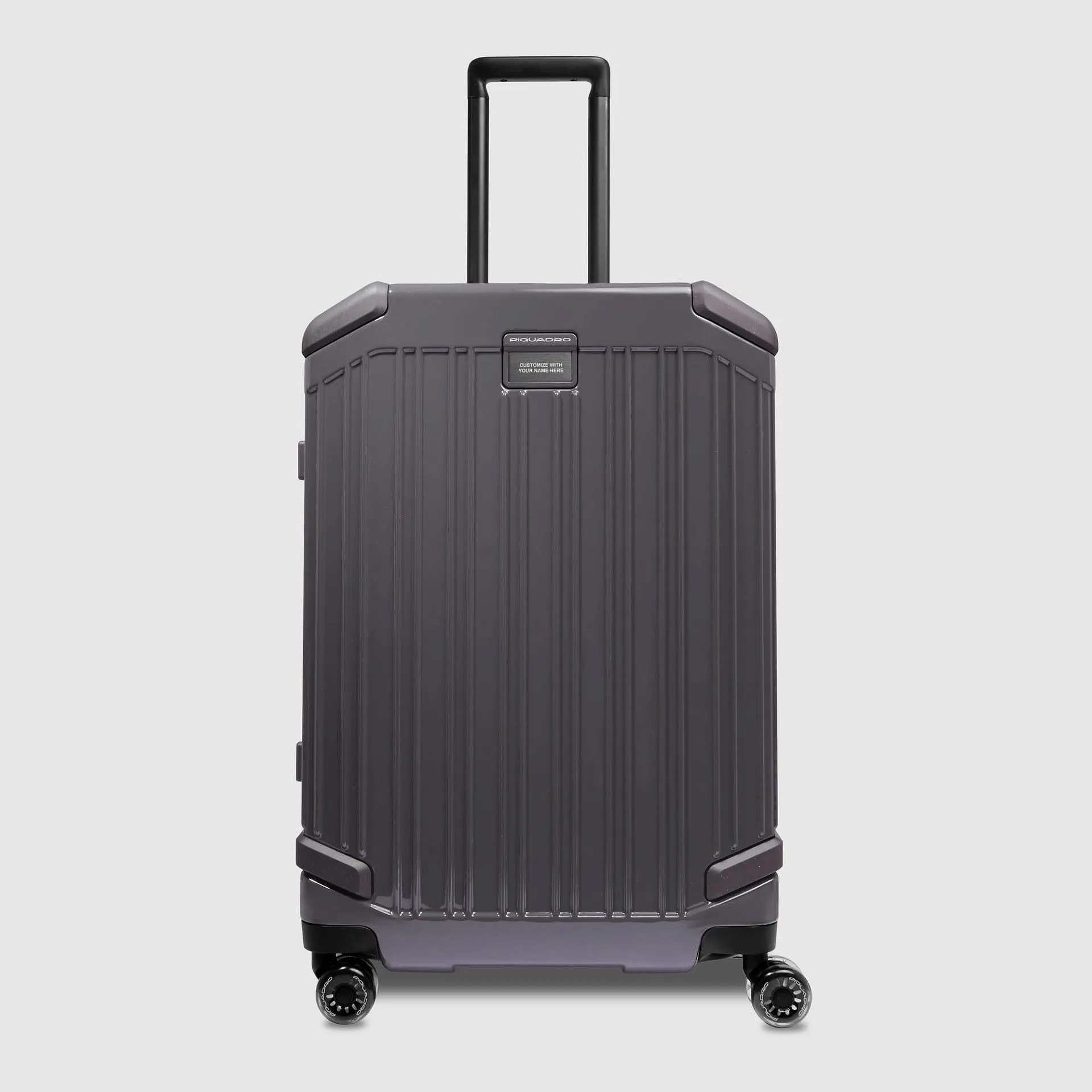 Чемодан средний расширяемый на 4 колёсах, замок TSA Piquadro BV4427POP/GR, серыйphoto0