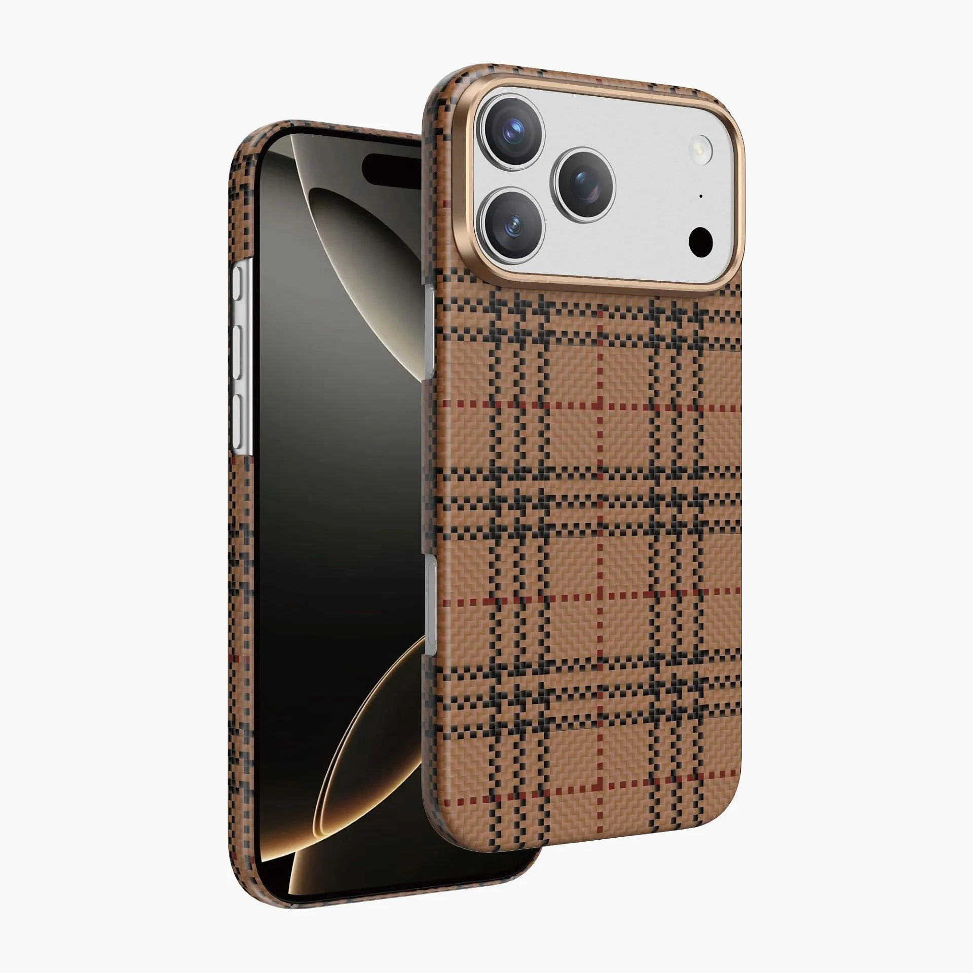 Чехол защитный KEEPHONE KEVLAR SCOTS для iPhone 17 Pro / iPhone 18 Pro, пустынный титанphoto0