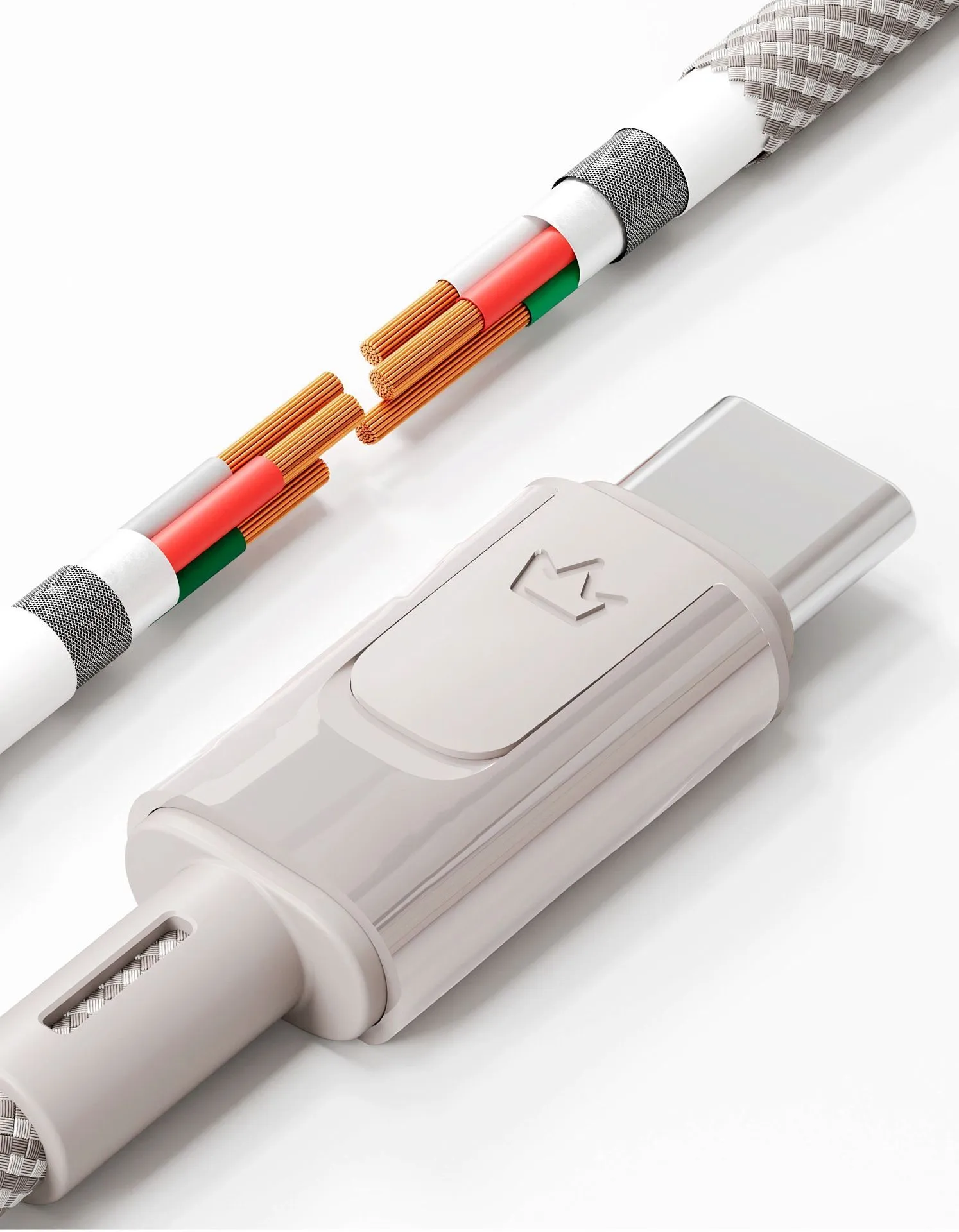 Дата-кабель VLP Force Line 100W USB-C + USB-C, 1.2m, натуральный титанphoto9