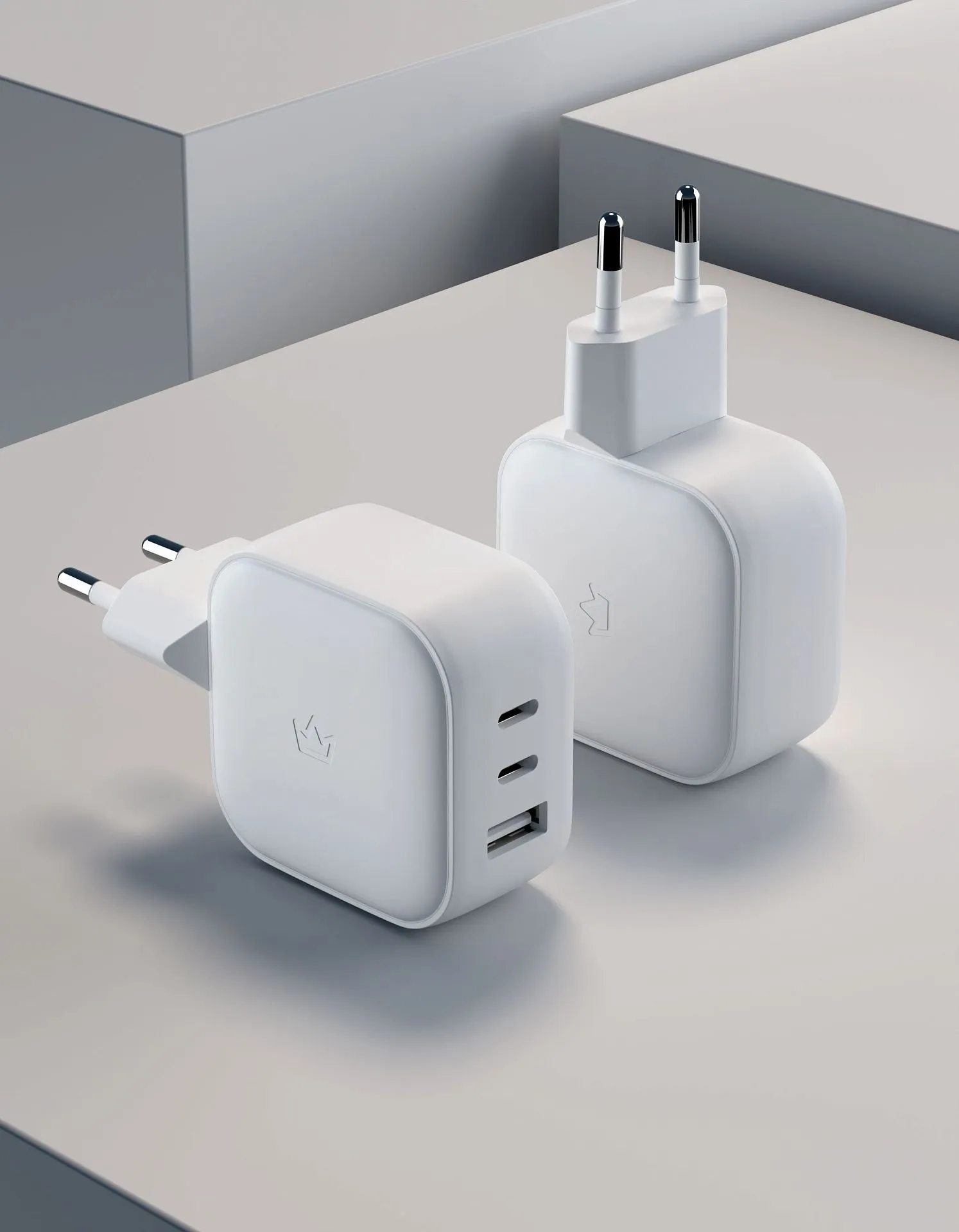 Сетевое зарядное устройство VLP G-Charge 65Вт USB-C+USB-C+USB-A, PD, QC, белыйphoto5