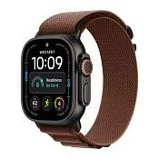 Apple Watch Ultra 4, 49 мм корпус из титана черного цвета, ремешок Alpine бордового цвета