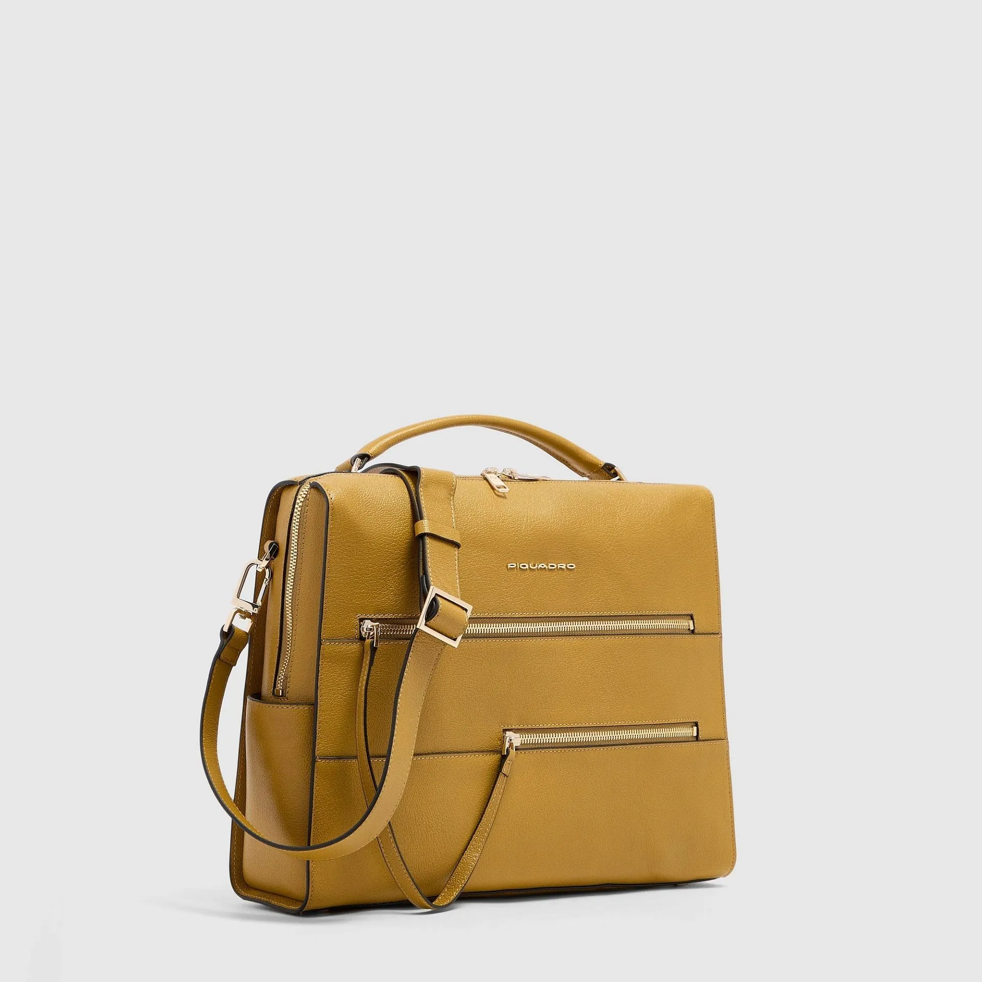 Кожаная женская сумка для ноутбука 14" Piquadro CA6774W140/G, жёлтыйphoto1