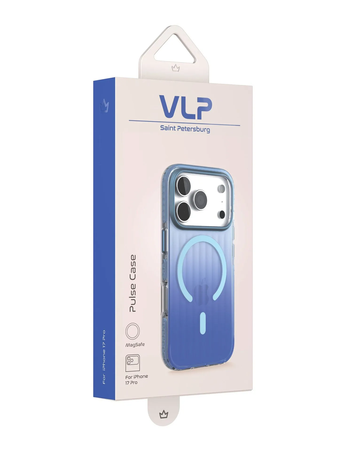 Чехол защитный VLP Pulse Case с MagSafe для iPhone 17 Pro, синийphoto5