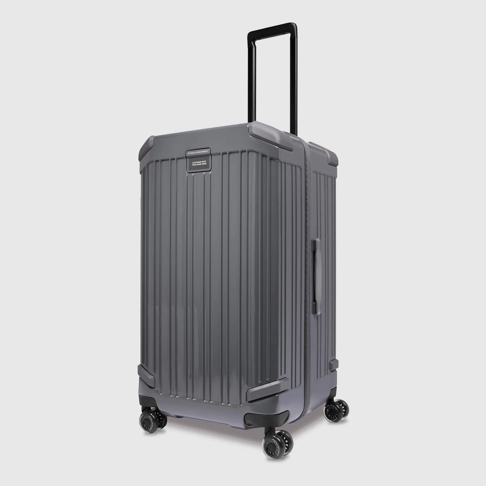 Жёсткий чемодан на 4 колёсах с замком TSA Piquadro BV6699POP/GR, серыйphoto1