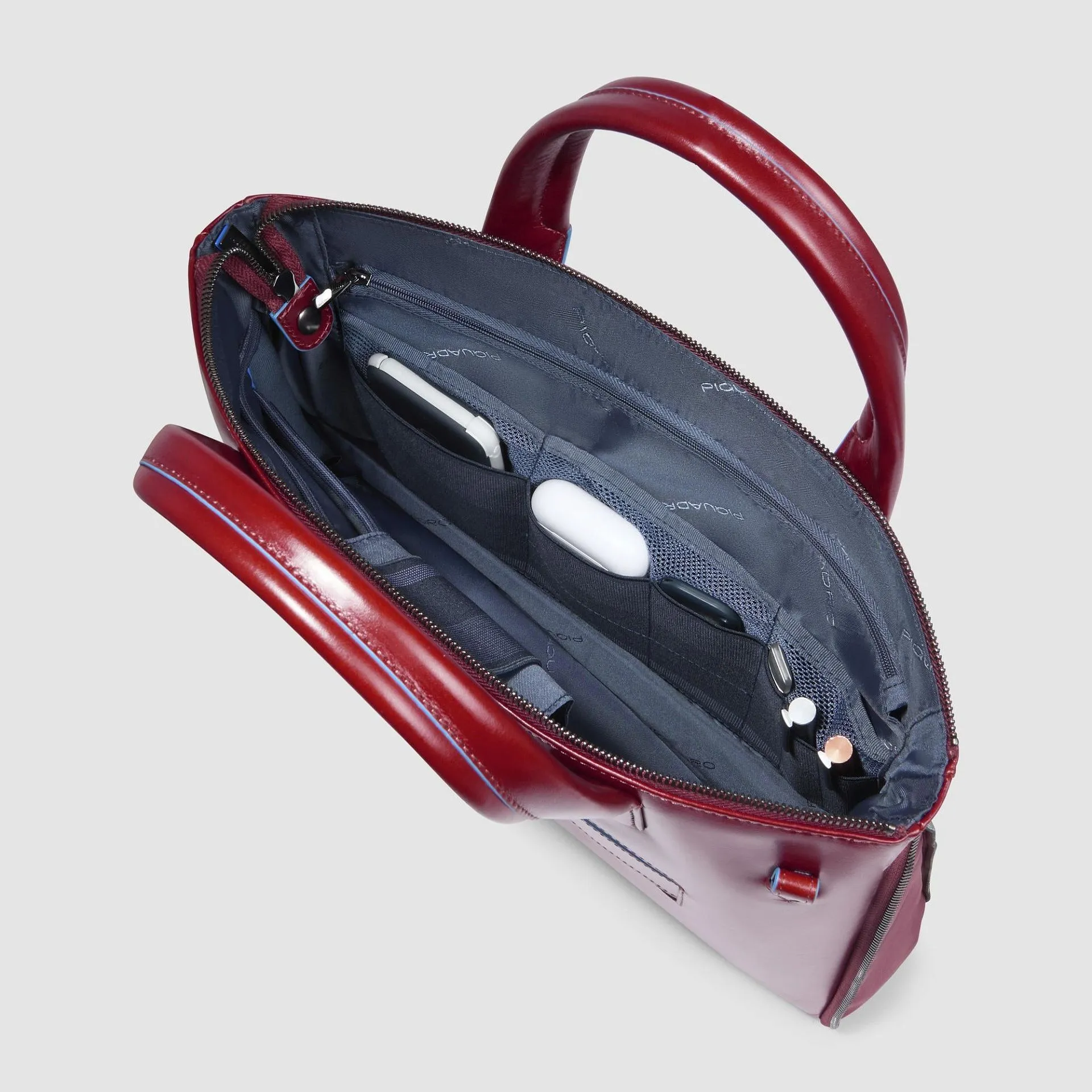 Тонкая кожаная сумка для ноутбука 14" Piquadro CA6857B2/R, красныйphoto5
