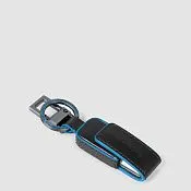 Кожаный брелок с USB-накопителем 256 ГБ Piquadro AC6567B2/N, чёрный