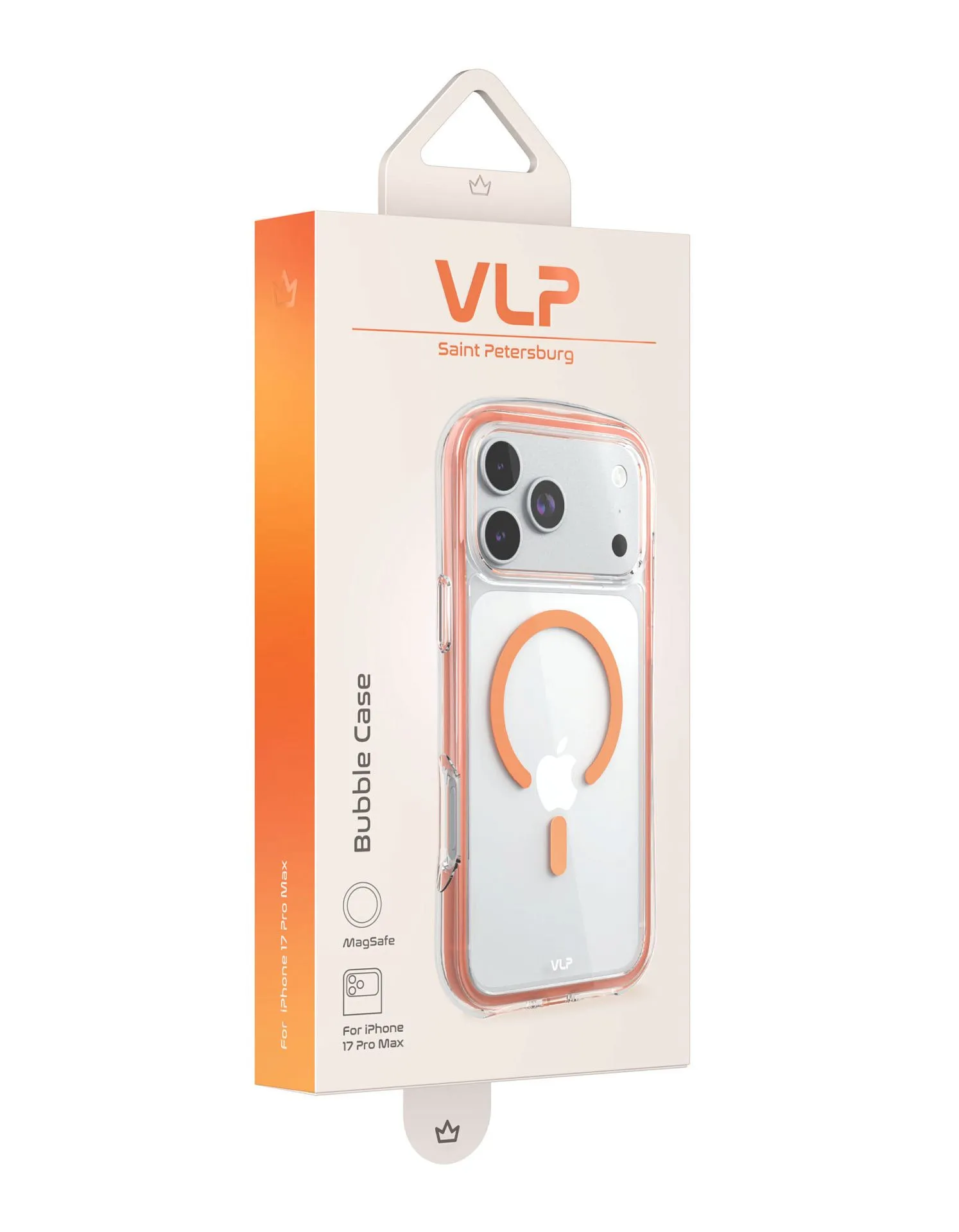 Чехол защитный VLP Bubble Case с MagSafe для iPhone 17 Pro Max, оранжевыйphoto5
