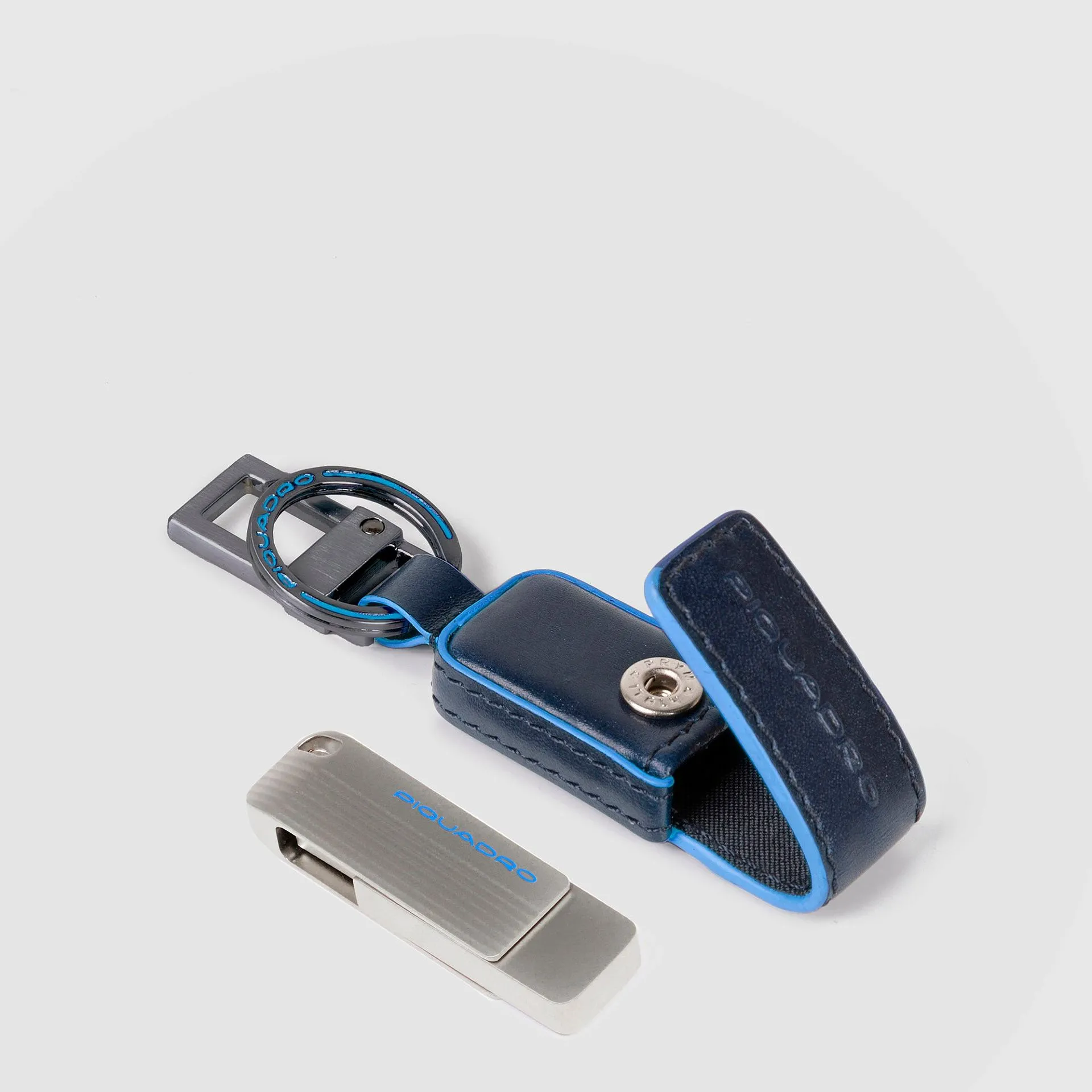 Кожаный брелок с USB-накопителем 256 ГБ Piquadro AC6567B2/BLU2, синийphoto1