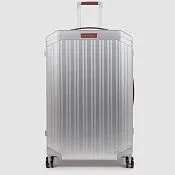 Большой чемодан из алюминия на 4 колёсах с замком TSA Piquadro BV4428ALU/GRCU, серый