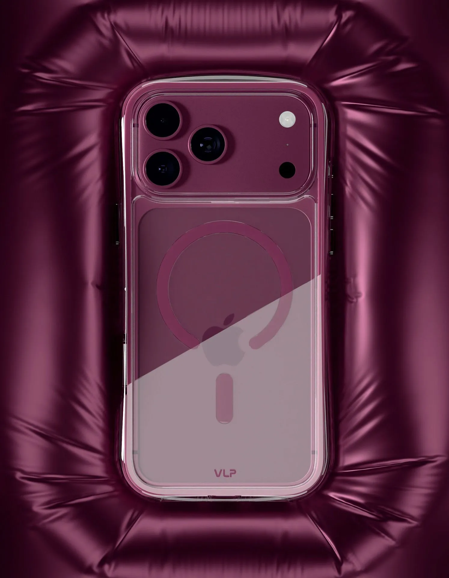 Чехол защитный VLP Bubble Case с MagSafe для iPhone 18 Pro Max, темно-вишневыйphoto1