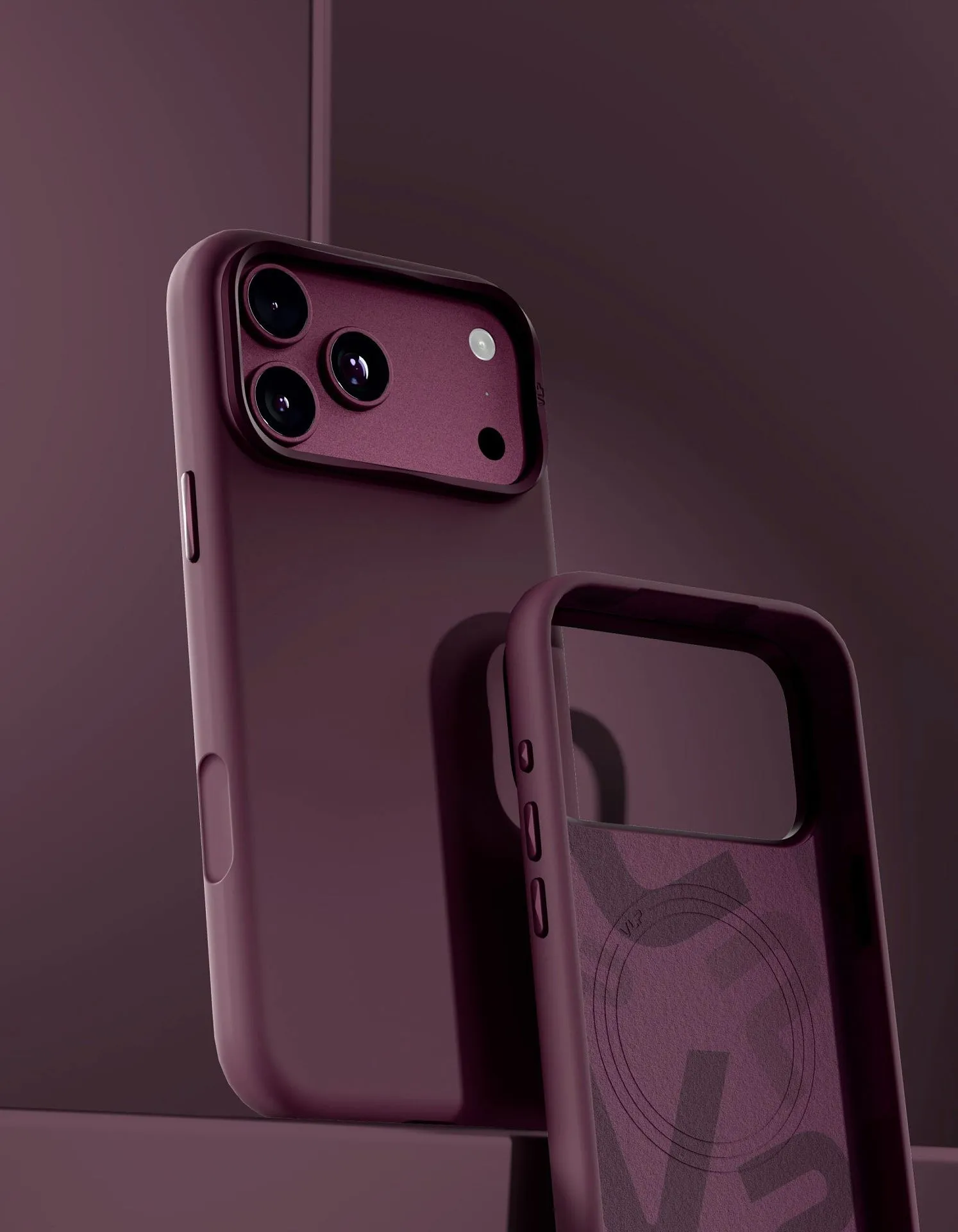 Чехол защитный VLP Aster Pro Case с MagSafe для iPhone 18 Pro Max, темно-вишневыйphoto1