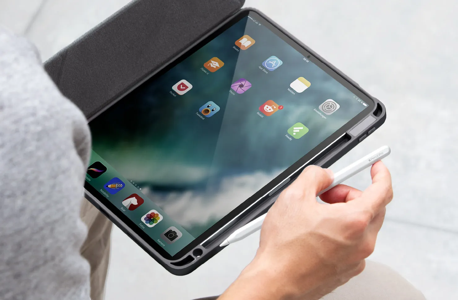 Чехол UNIQ Moven для iPad Air 11" (M2-M4), серый (Grey)