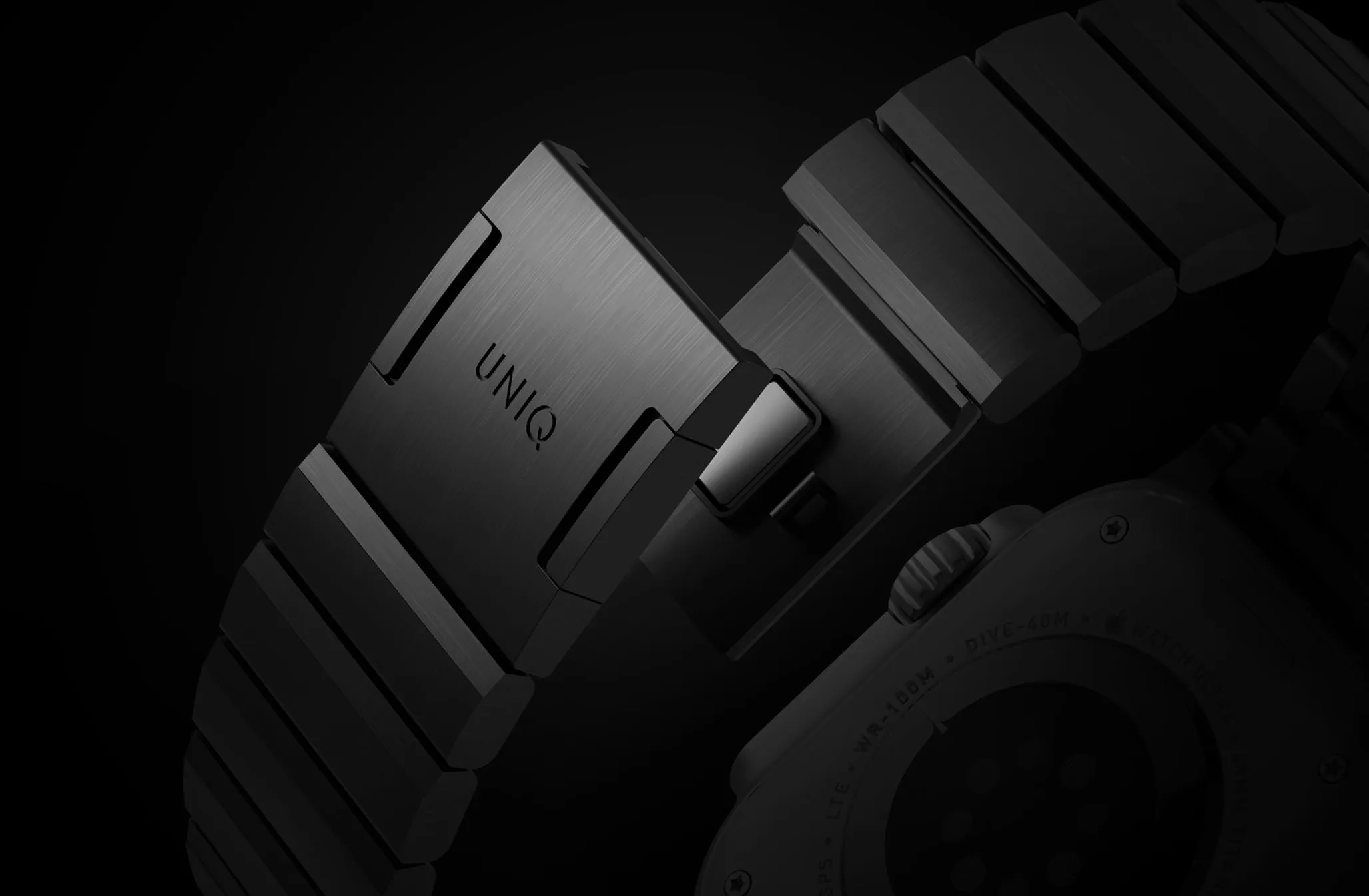 Ремешок UNIQ Strova Mag для Apple Watch 49/46/45/44 мм, черный (Black)