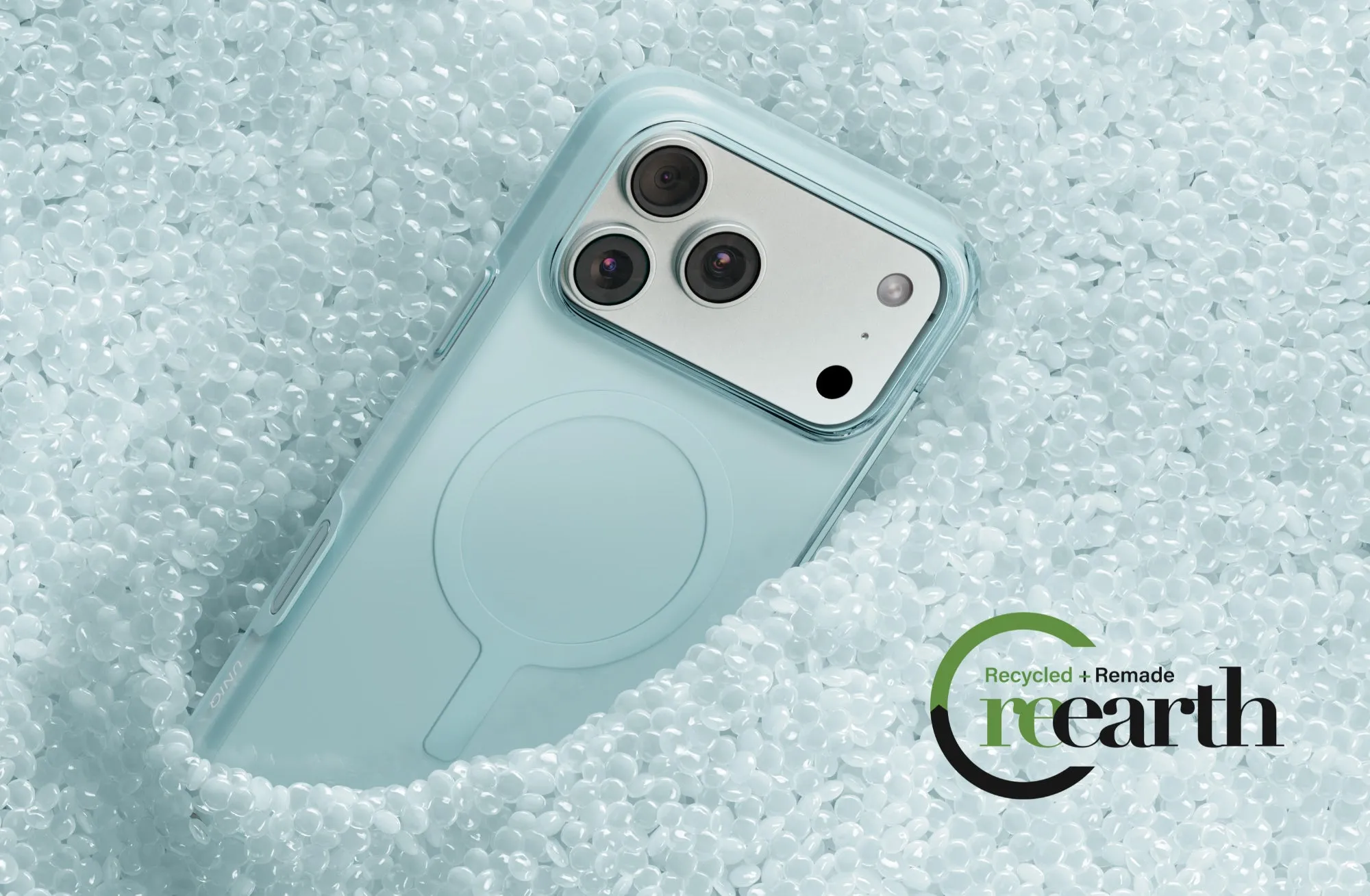 Чехол UNIQ Clario для iPhone 18 Pro, синий (cool blue)