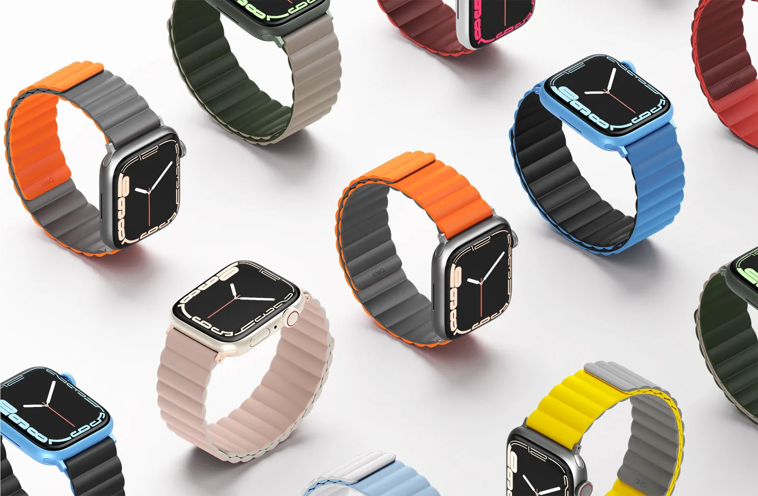 Ремешок UNIQ Revix для Apple Watch 49/46/45/44 мм, розовый / бежевый (Pink Beige)