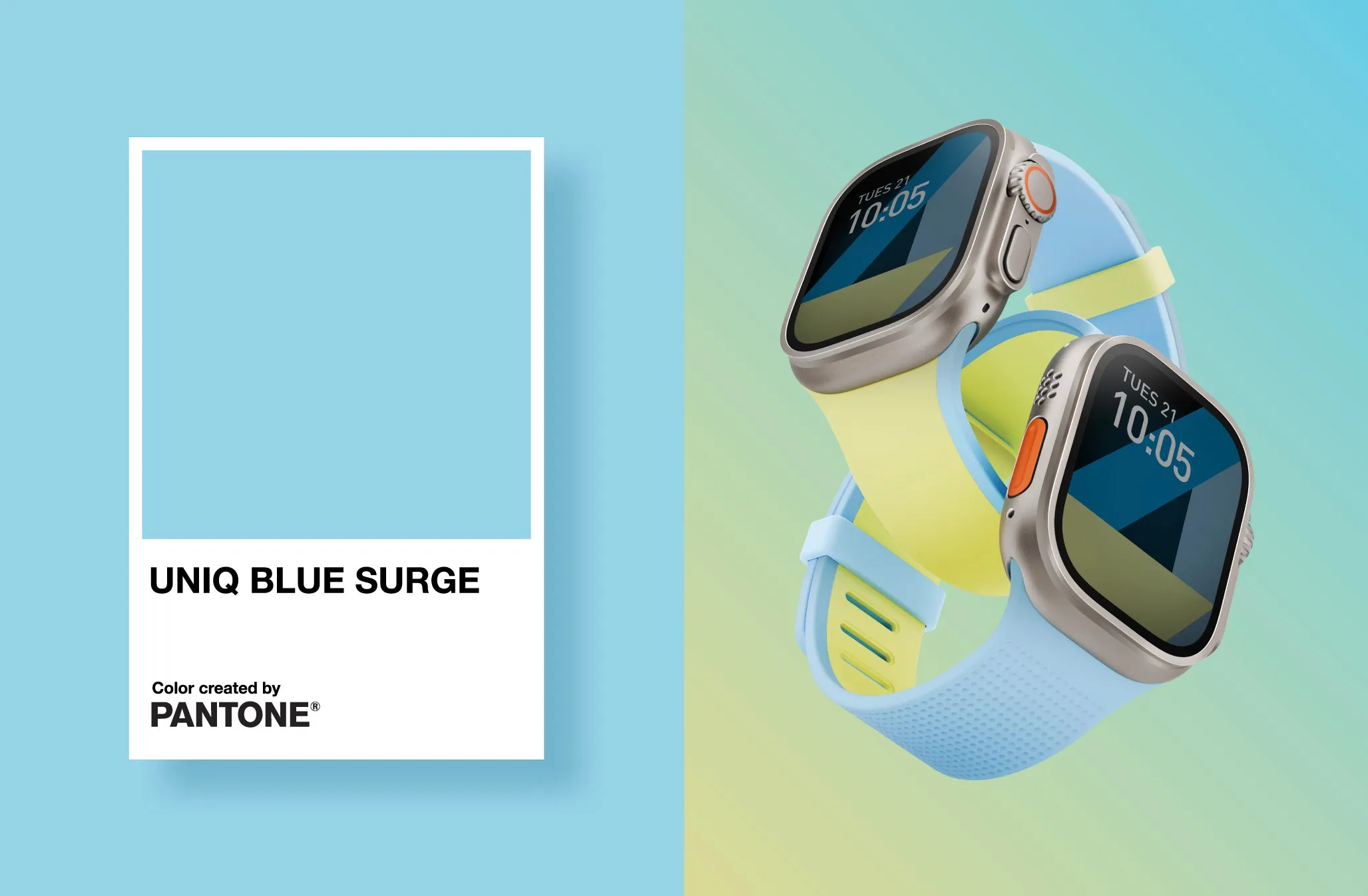 Ремешок UNIQ Revix IV PANTONE Edition для Apple Watch 42/41/40 мм, синий (Terratone Bluesurge)