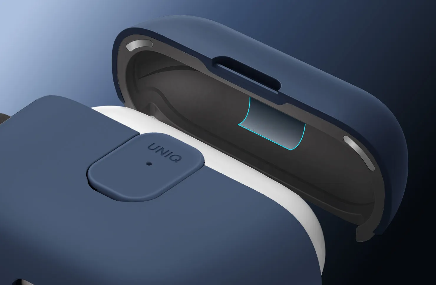 Чехол UNIQ Clyde для AirPods Pro (3rd Gen), серый / желтый (Racingyellow Darkgrey)