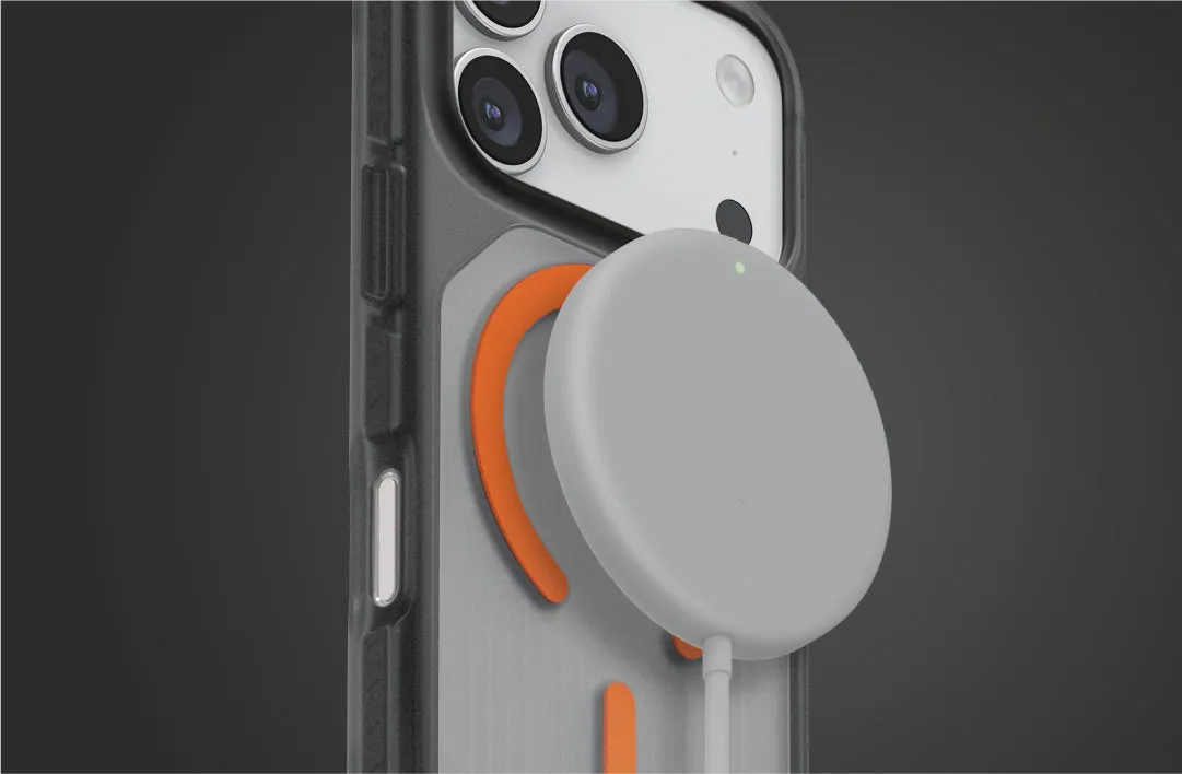 Чехол UNIQ Combat Active для iPhone 17 Pro Max, оранжевый / серый (Frostsmoke Orange)